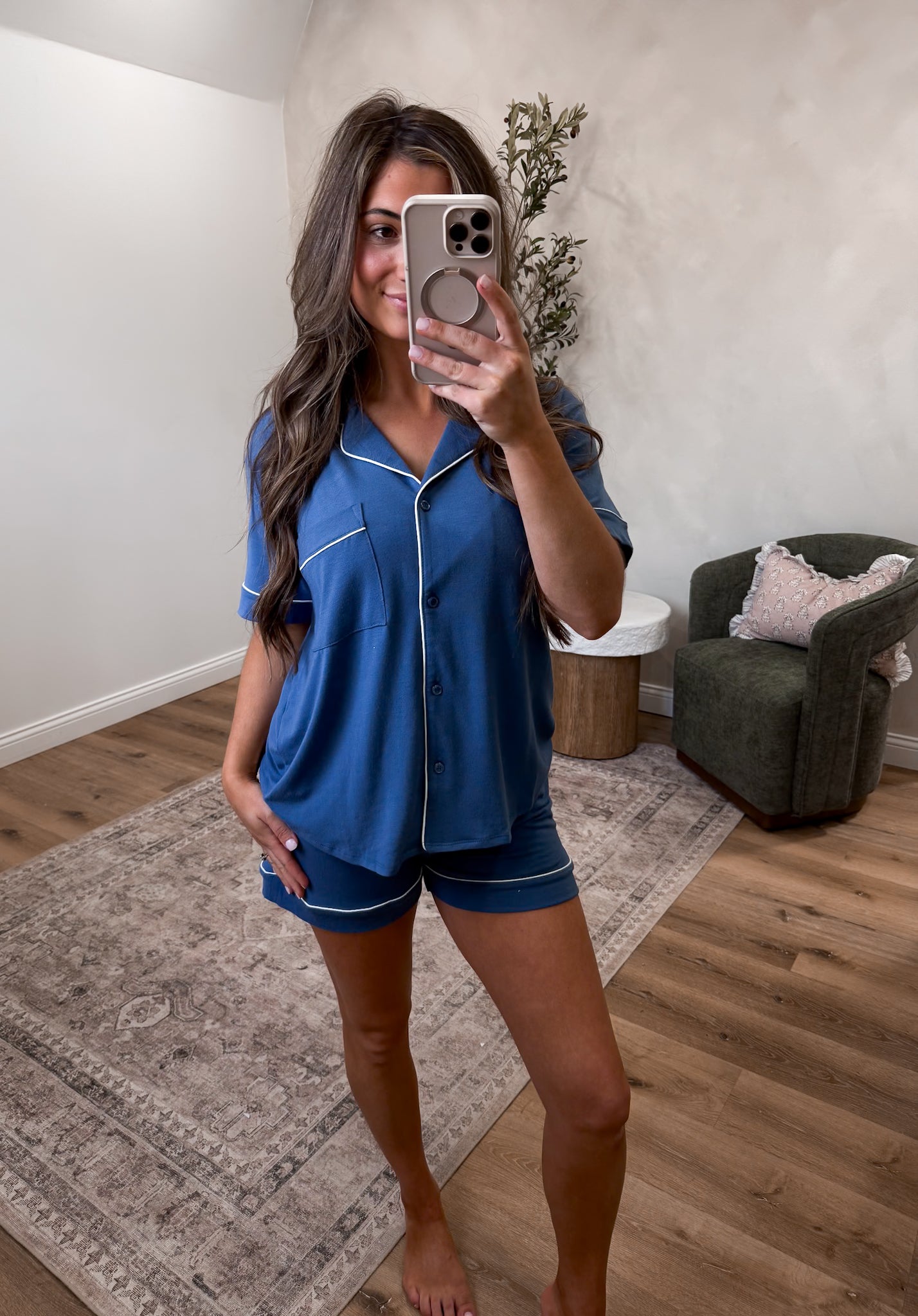 The Riviera Lounge Set - dusty blue