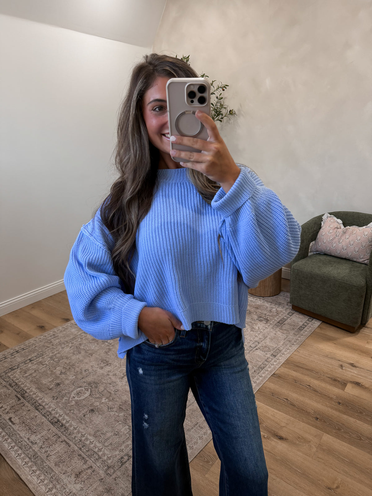 Mallory Pullover - light blue