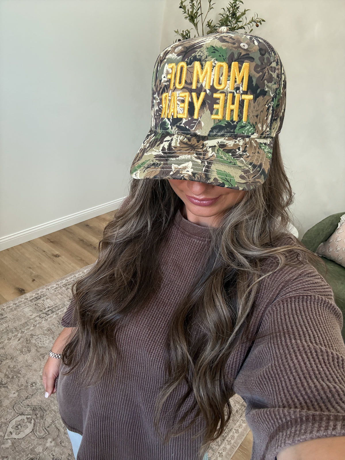Mom of the Year Trucker Hat - Camo