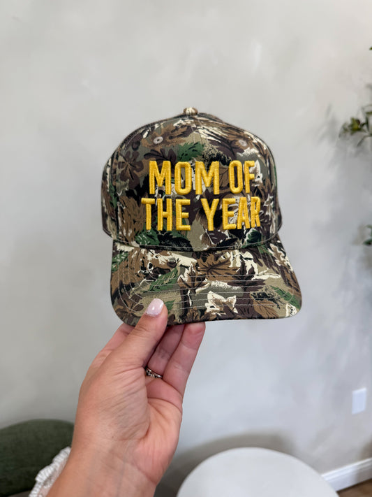 Mom of the Year Trucker Hat - Camo
