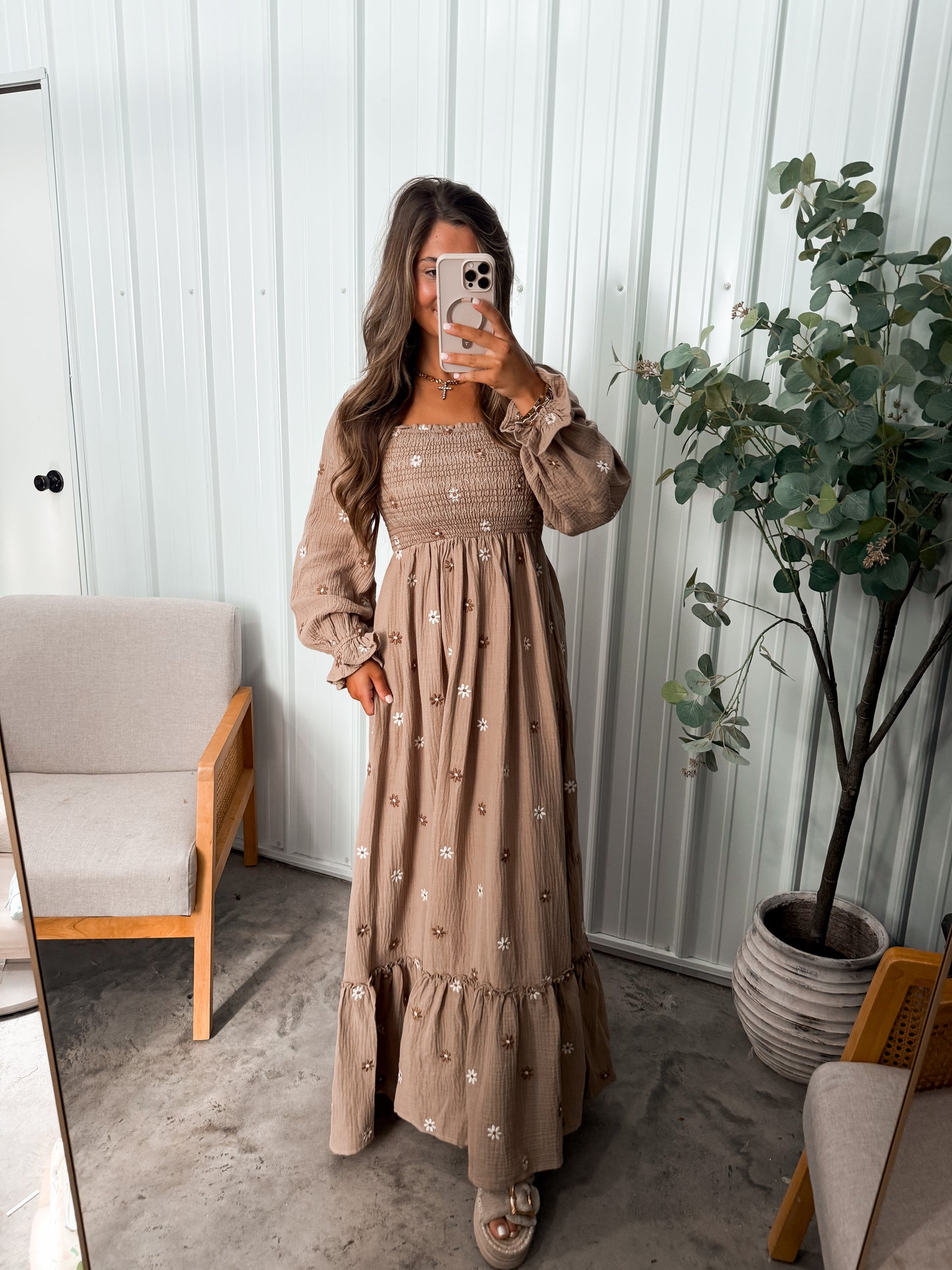 Isabelle Maxi Dress- Taupe