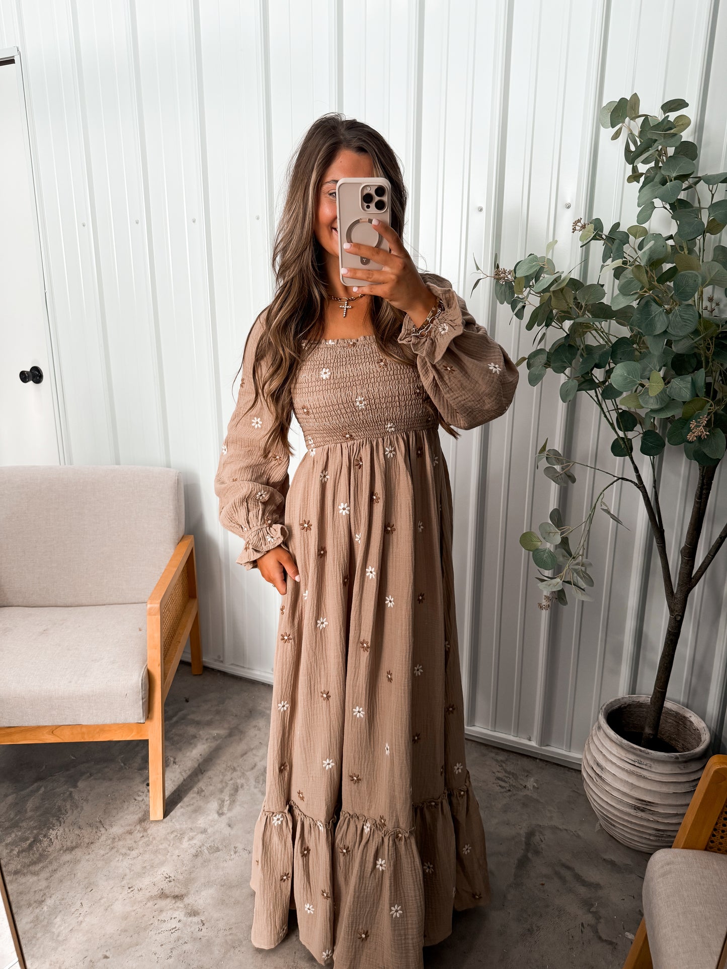Isabelle Maxi Dress- Taupe