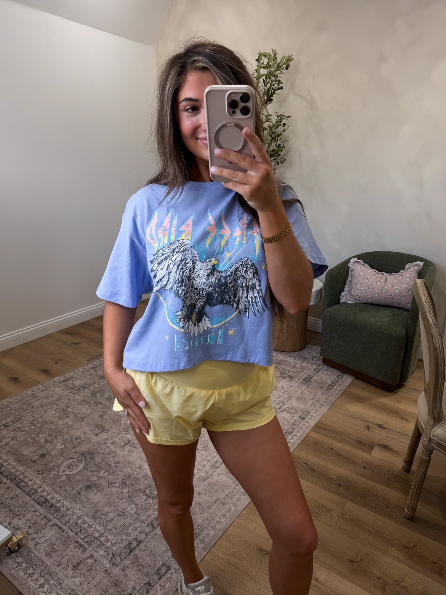 Free Bird 1976 Vintage Graphic Tee - blue