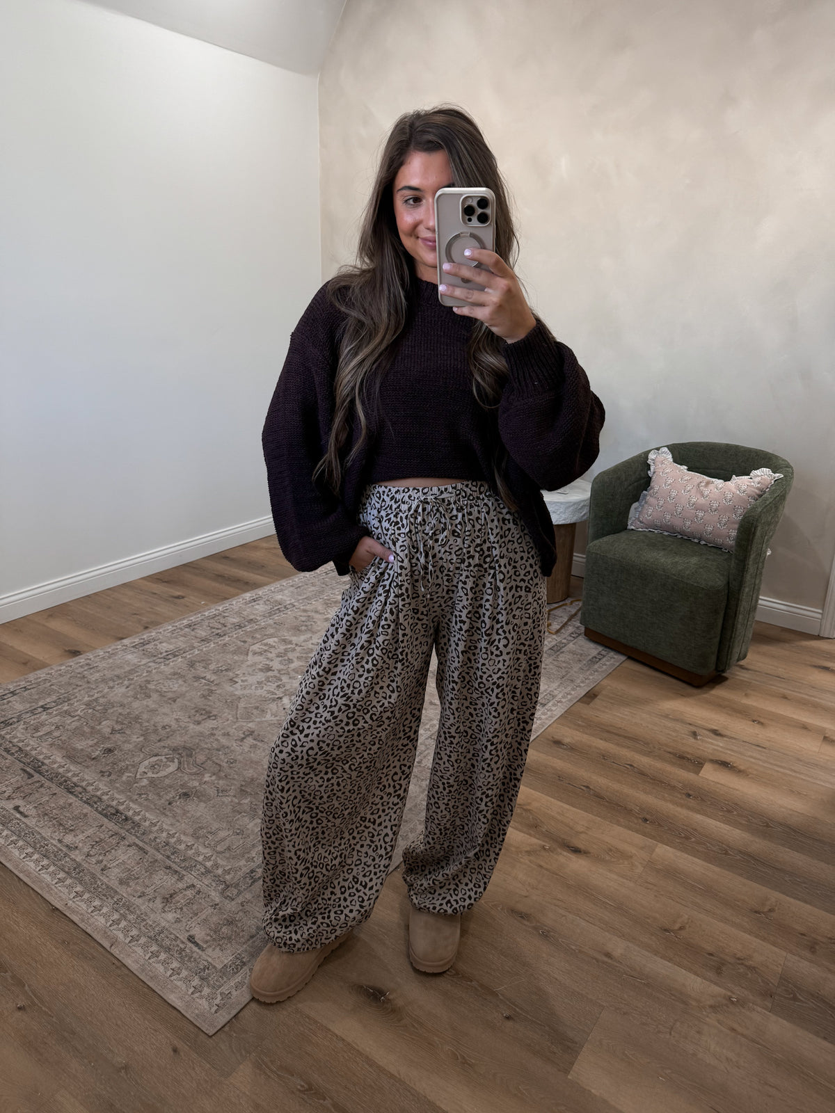 Bianca Balloon Sleeve Sweater - dark brown *PREORDER S/M FOR 10/30*