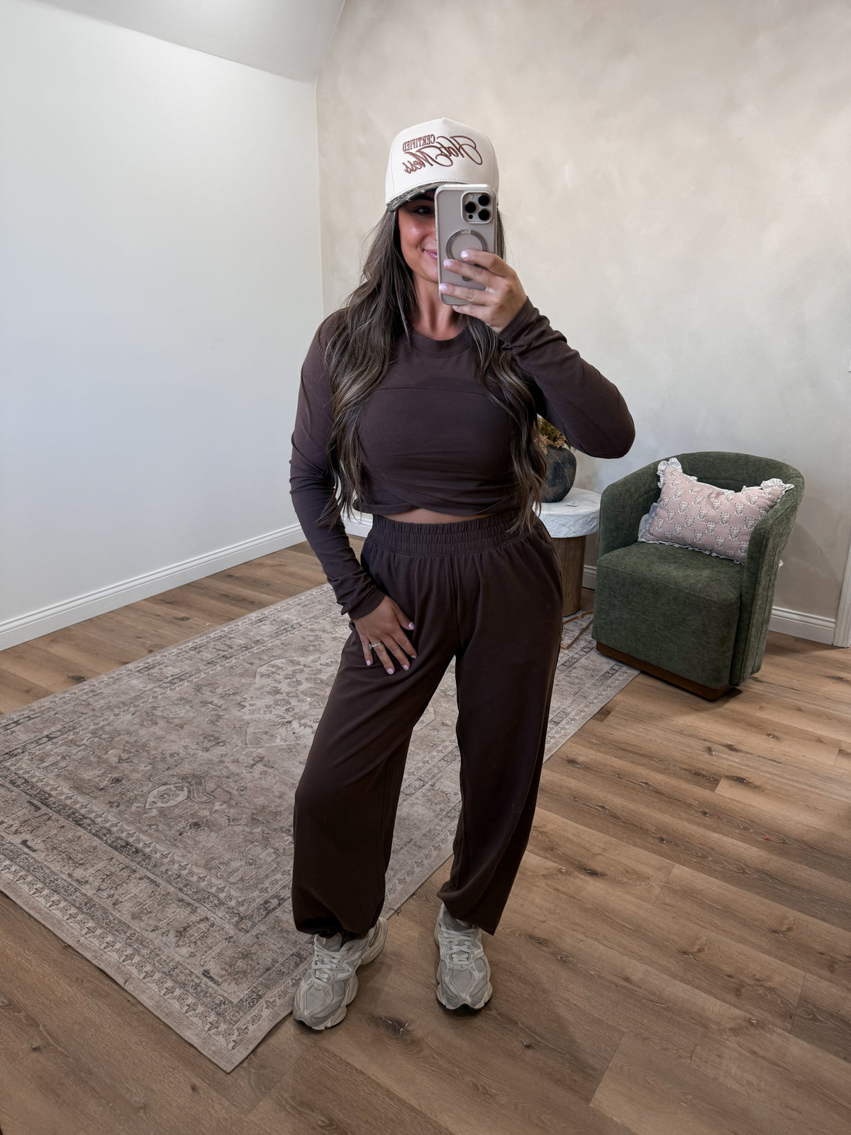 Comfy Current Long Sleeve Set - mocha