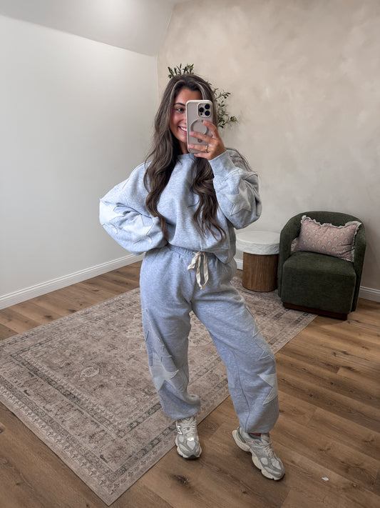Lone Star Comfort Joggers Set - heather gray