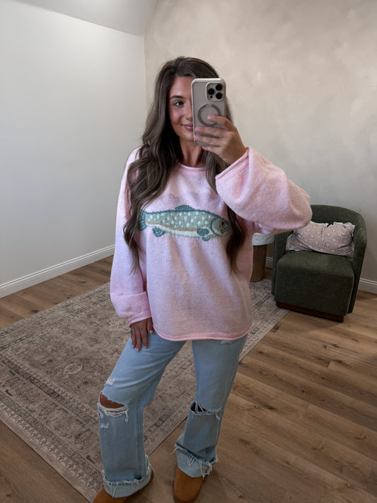 Cozy Catch Sweater - pink