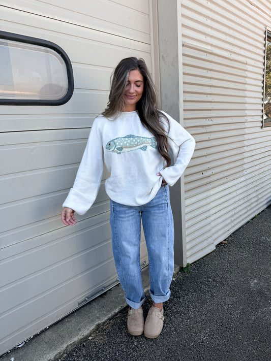 Cozy Catch Sweater - cream