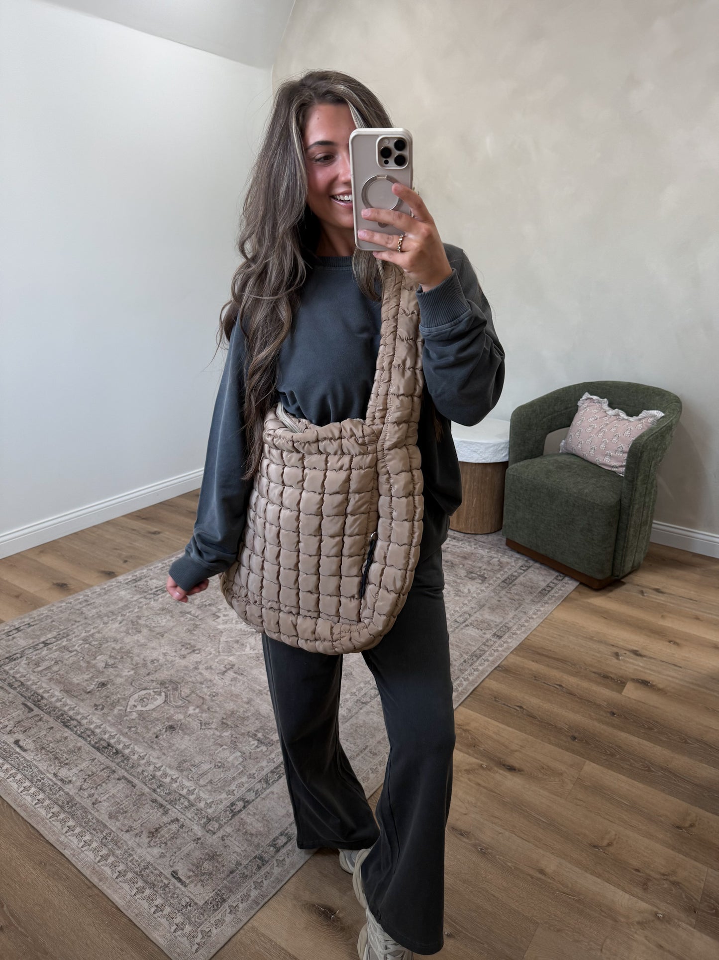 The Monaco Carryall Crossbody Bag - ash mocha