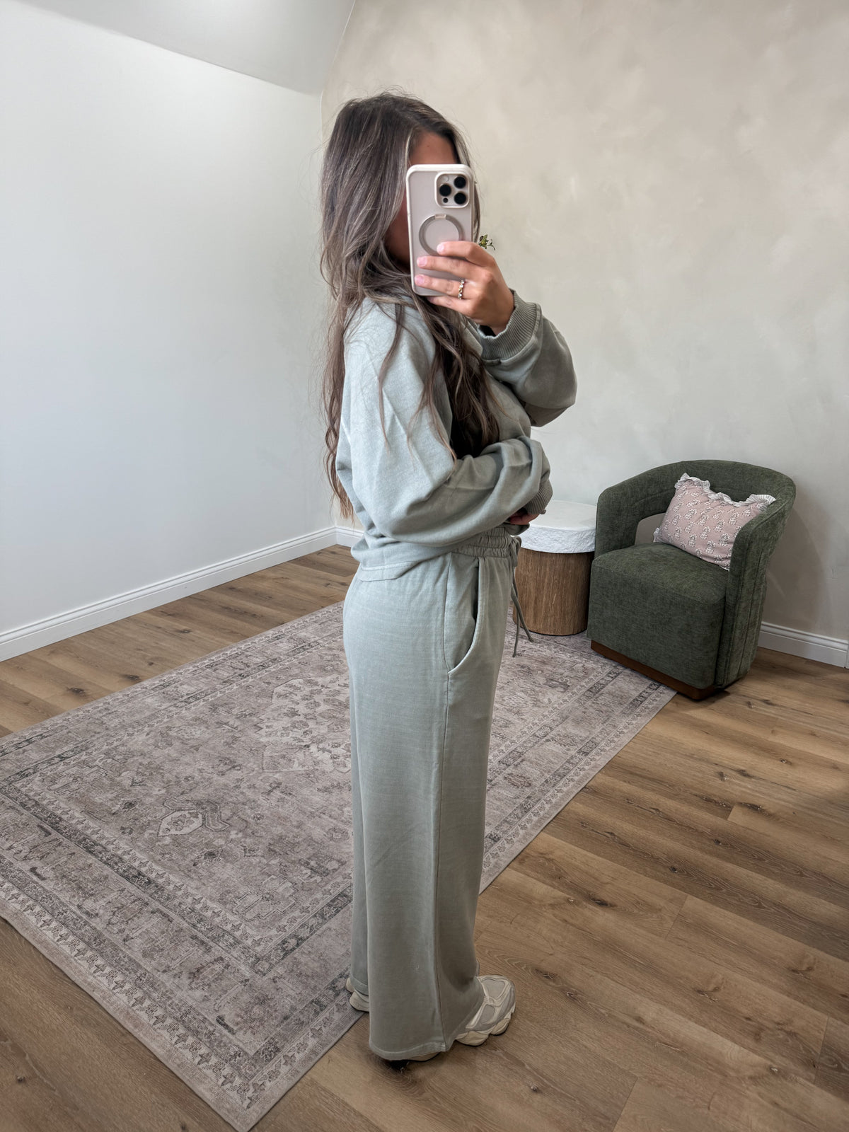 Noah Washed Casual Set - ash mocha