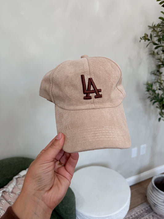 LA Suede Baseball Cap - ash mocha