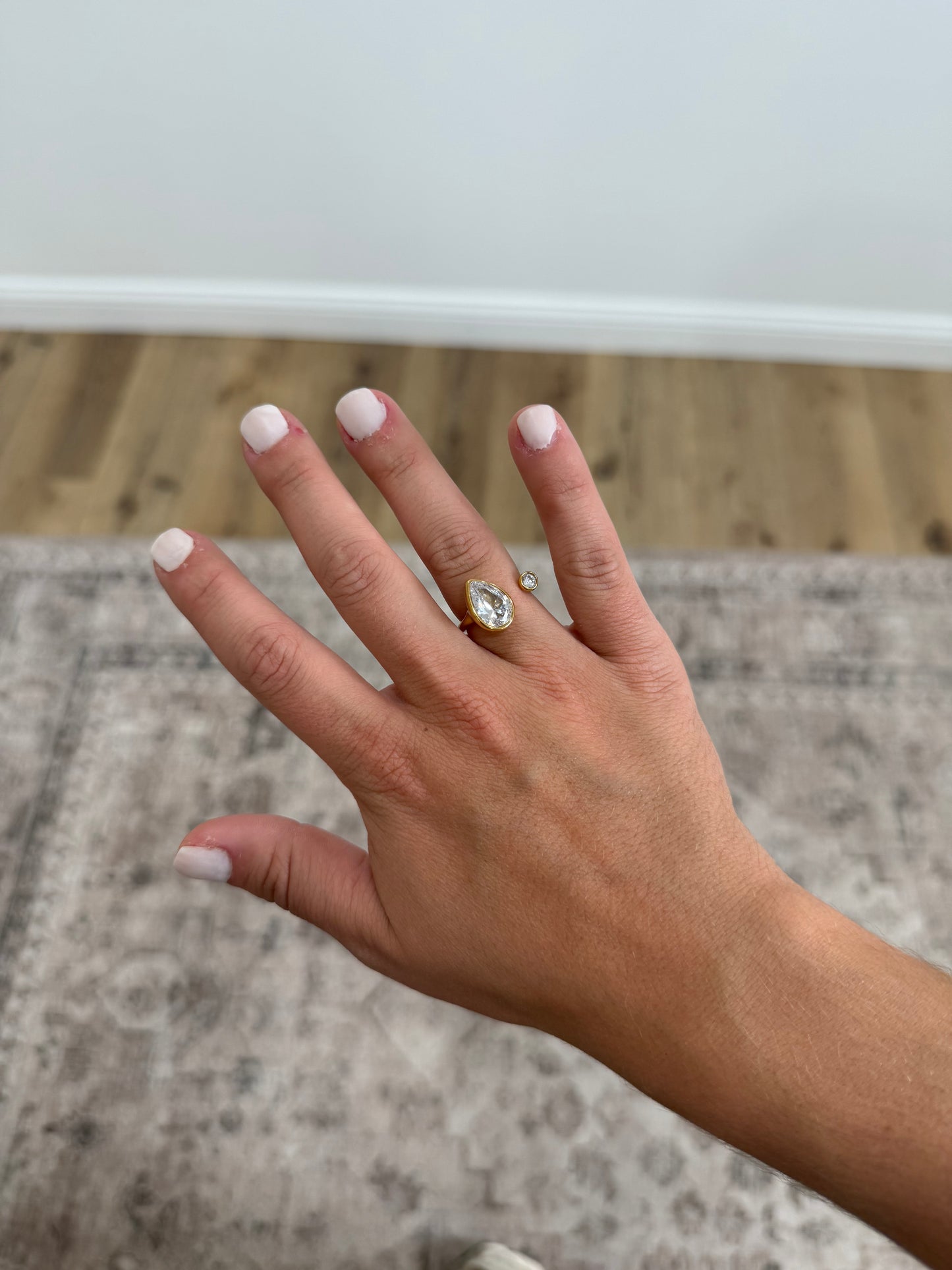 Gemma 18K Gold Open Ring
