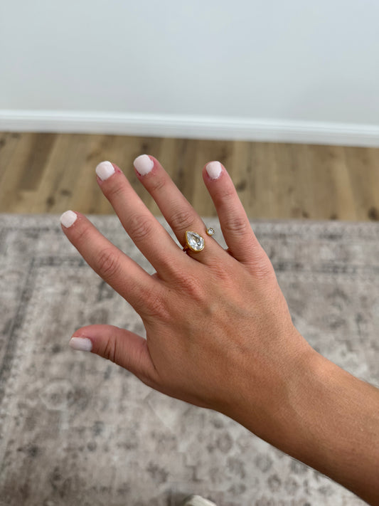 Gemma 18K Gold Open Ring
