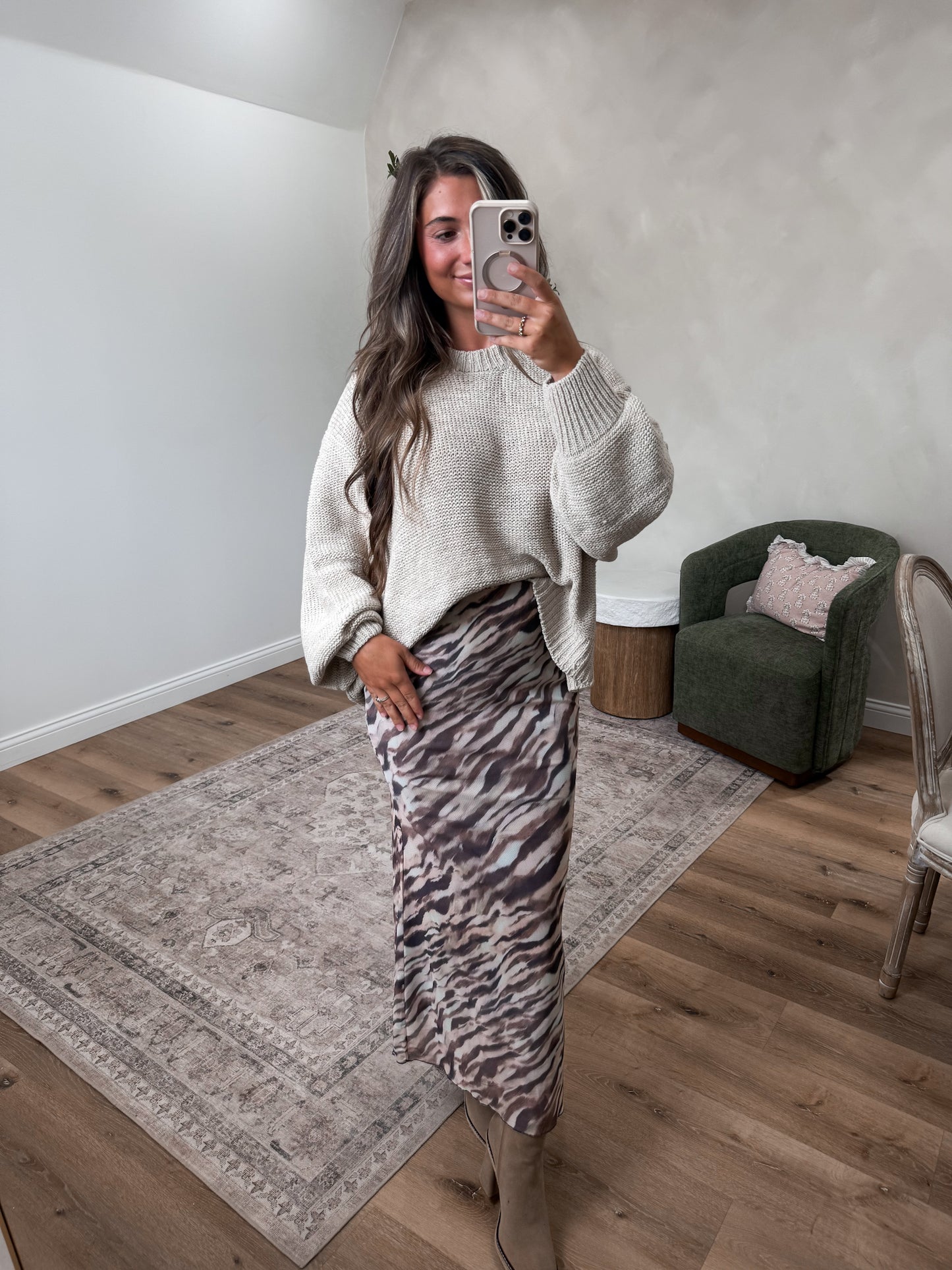 Bianca Balloon Sleeve Sweater - sand beige *PREORDER FOR 8/28*