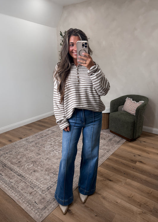 Giselle High Rise Pintuck Jeans - medium