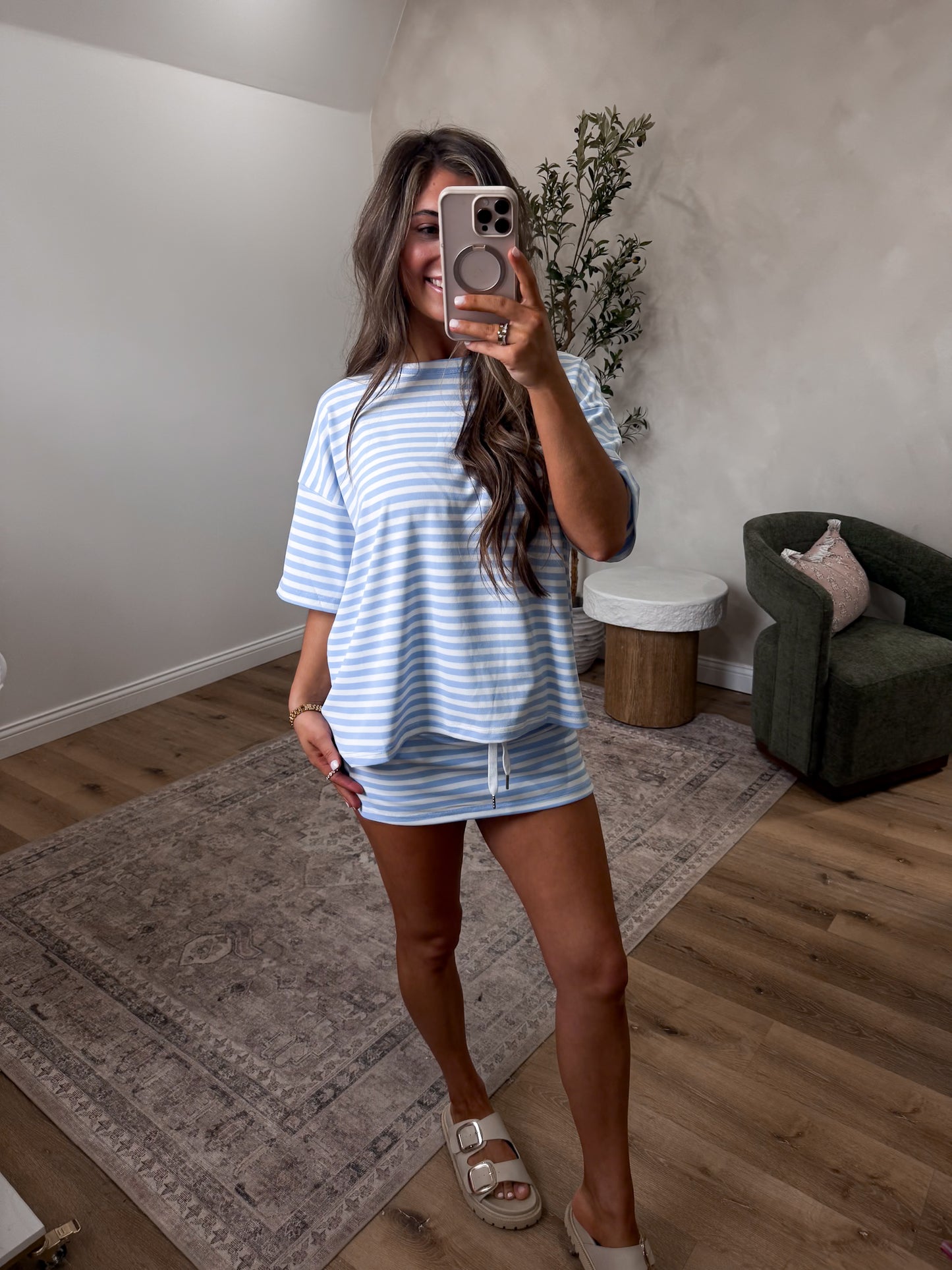 Angelica Skort Set - light blue/white