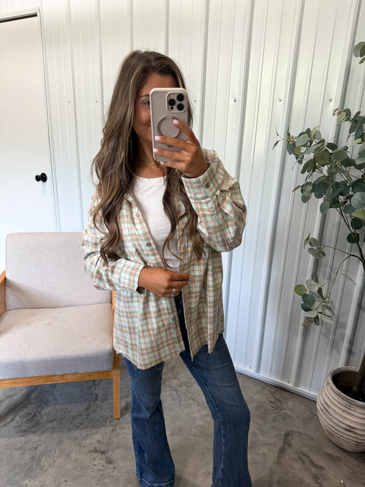 The Weekend Flannel- Sage