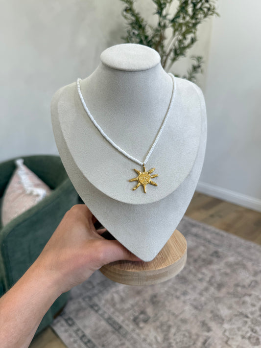 Lumi Sun Beaded Necklace - waterproof