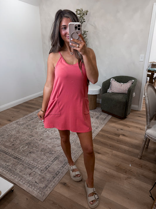 Cabana Sport Dress - blushed brick