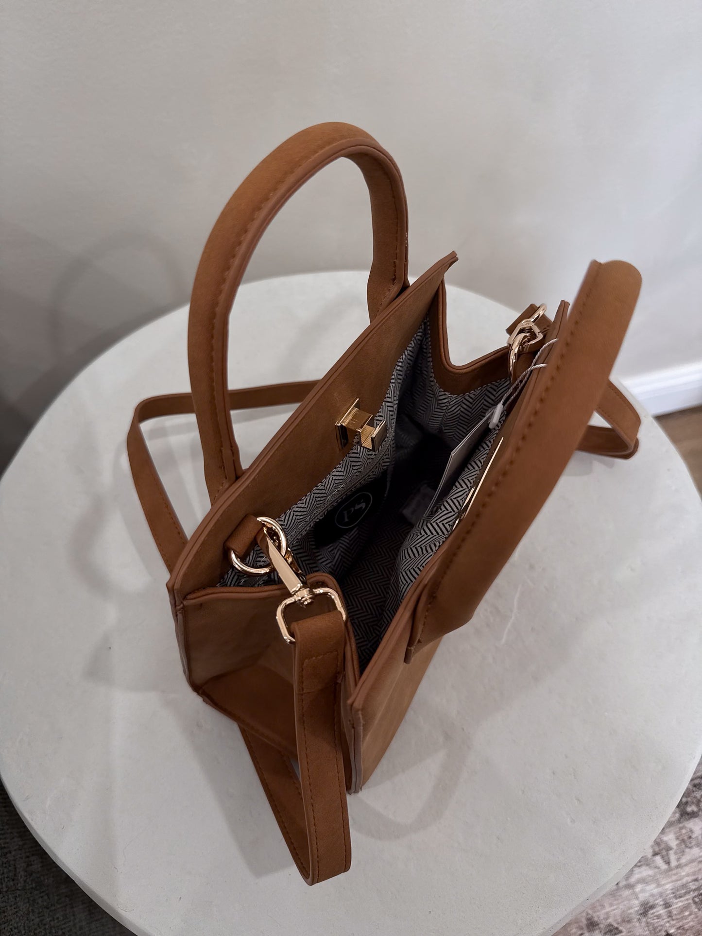 Posie Nubuck Purse - camel