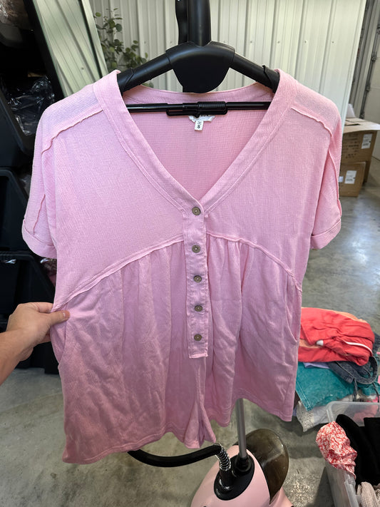 Cali Romper- Pink **LIGHTLY LOVED**