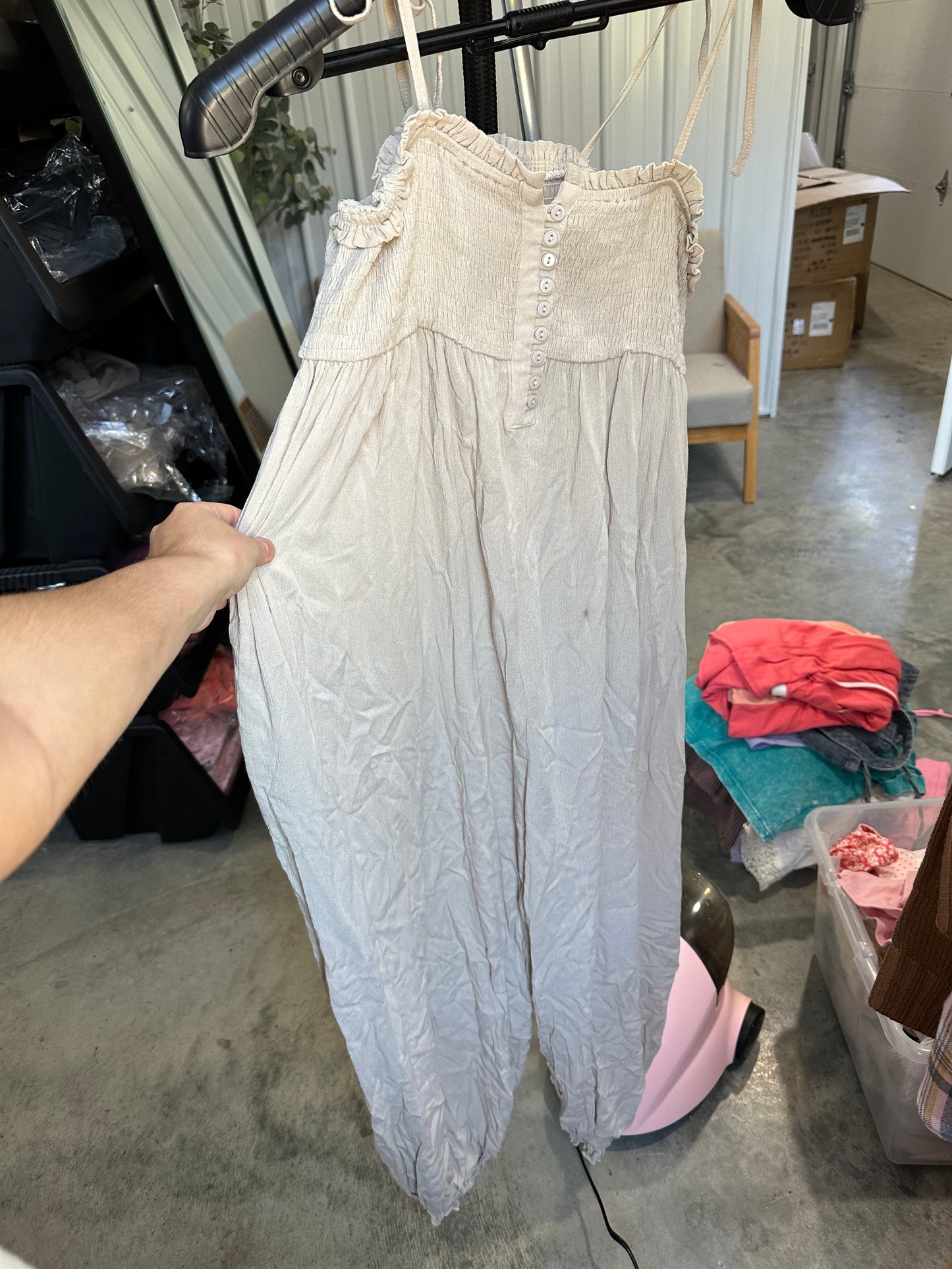 Indie Jumpsuit - Cream ** LIGHTLY LOVED**