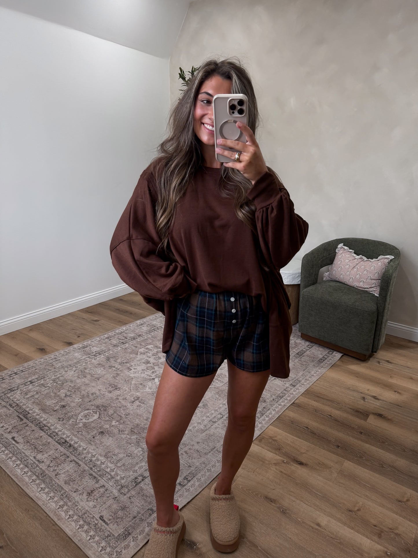 Kourtney Oversized Pullover - brown