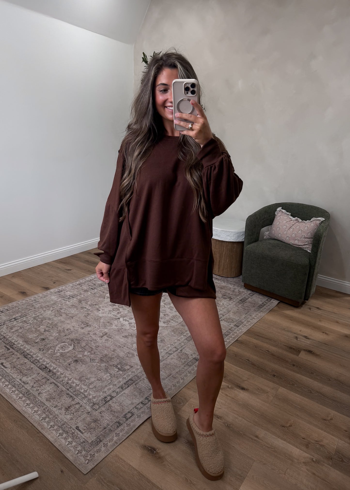 Kourtney Oversized Pullover - brown