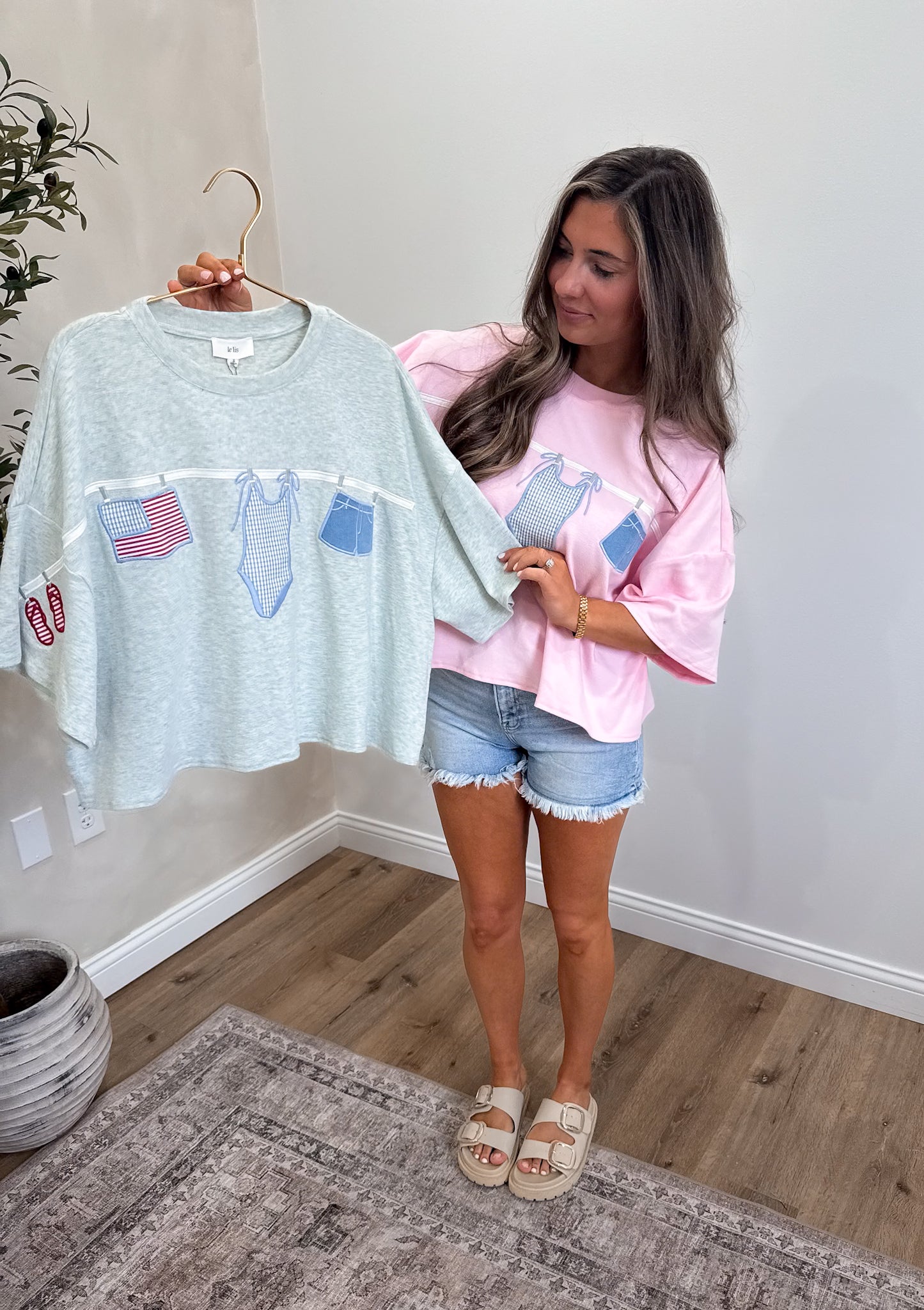 Americana Elements Top - heather grey