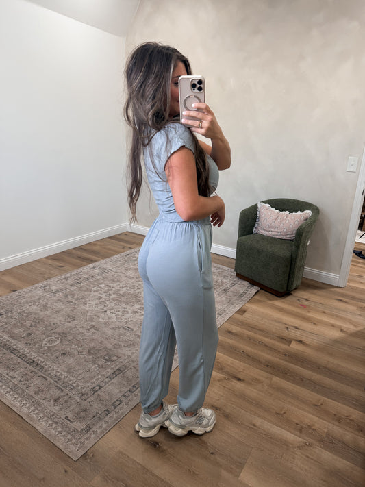 Kensley Crossover Jogger Set - grey