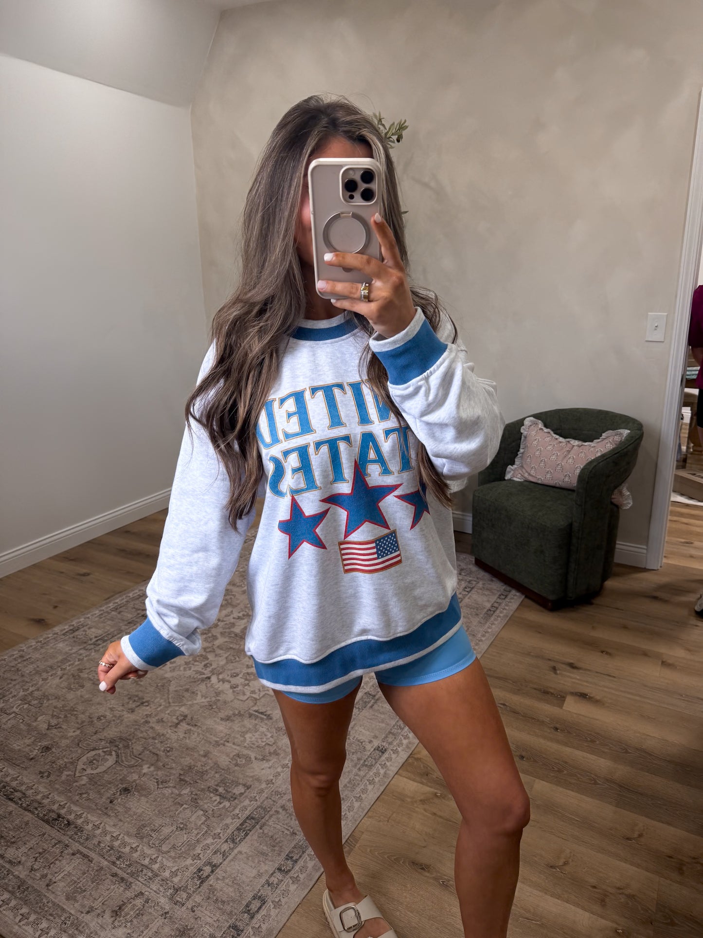 Untied States Oversized Pullover - heather grey