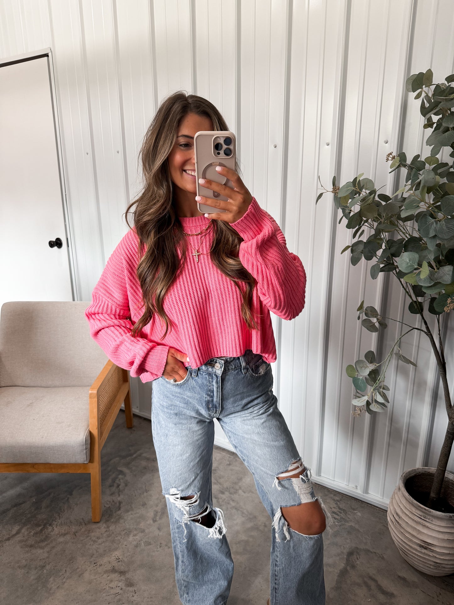 Emmy Cropped Sweater- 2 Colors