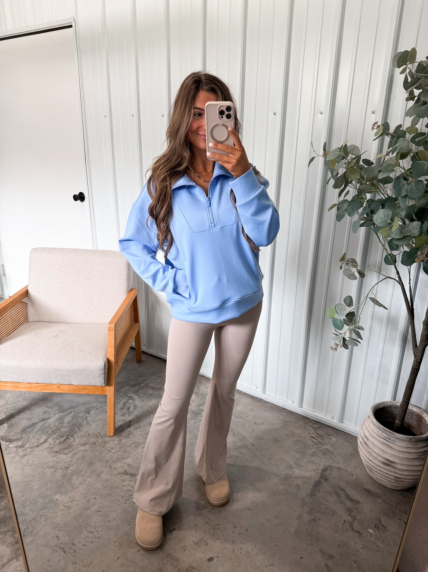 Cloud Scuba Knit Half Zip- 2 colors