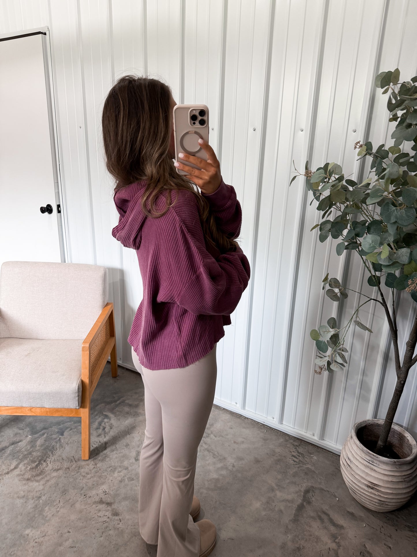 Renee Waffleknit Hoodie- 2 colors