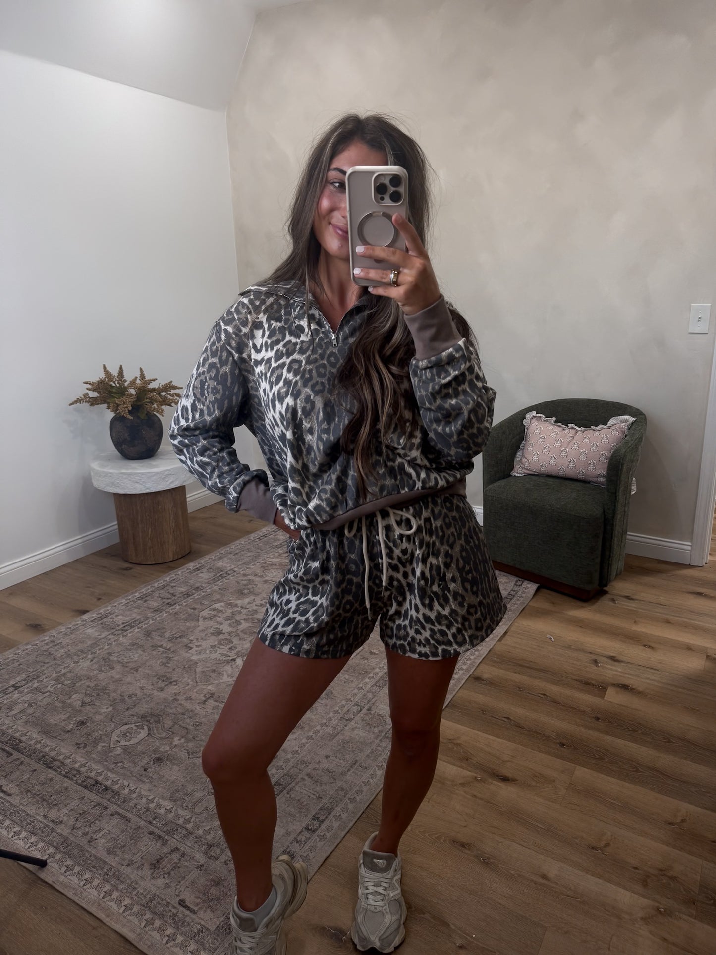 Leopard Shorts Set