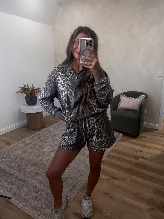 Leopard Shorts Set * PREORDER FOR 9/10*