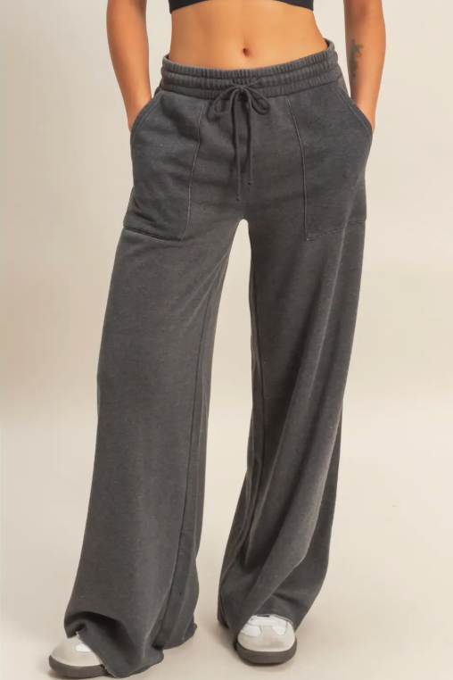 The Weekend Burnout French Terry Pants - *PREORDER CHARCOAL FOR 3/5* ORDER INDIVIDUALLY FROM IN STOCK (Copy)